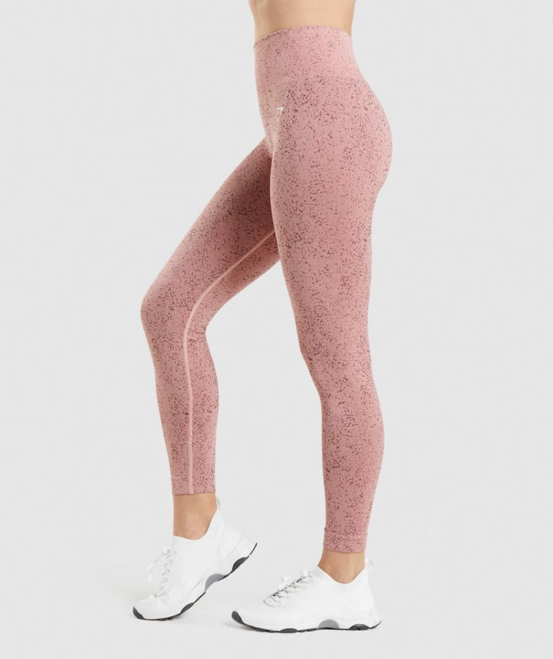 Women's Gymshark Adapt Fleck Seamless Leggings Pink | CA 1530A6